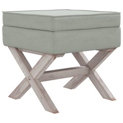 vidaXL Hocker mit Stauraum Hellgrau 45x45x49 cm Samt