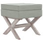 vidaXL Hocker mit Stauraum Hellgrau 45x45x49 cm Samt vidaXL Hocker mit Stauraum Hellgrau 45x45x49 cm Samt