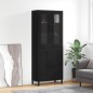 Highboard Schwarz 69,5x34x180 cm Holzwerkstoff Highboard Schwarz 69,5x34x180 cm Holzwerkstoff