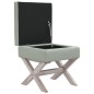 vidaXL Hocker mit Stauraum Hellgrau 45x45x49 cm Samt vidaXL Hocker mit Stauraum Hellgrau 45x45x49 cm Samt
