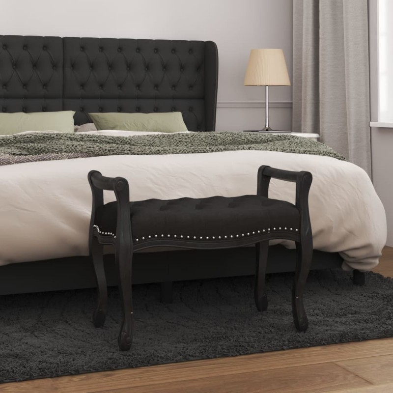 vidaXL Sitzbank Schwarz 80x45x60 cm Samt vidaXL Sitzbank Schwarz 80x45x60 cm Samt