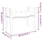 vidaXL Sitzbank Schwarz 80x45x60 cm Samt vidaXL Sitzbank Schwarz 80x45x60 cm Samt