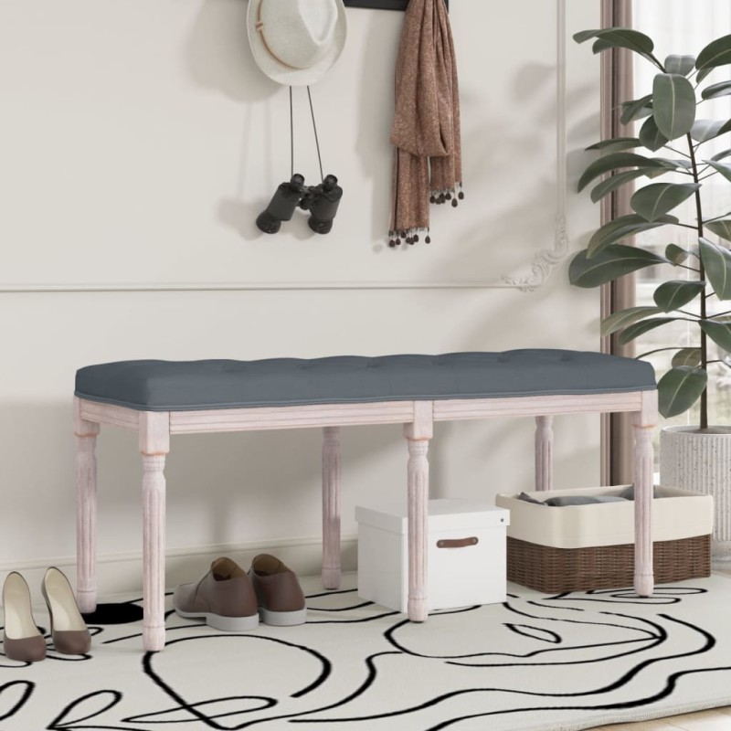 vidaXL Sitzbank Dunkelgrau 110x40x49 cm Samt vidaXL Sitzbank Dunkelgrau 110x40x49 cm Samt