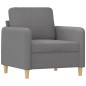 vidaXL Sessel Hellgrau 60 cm Stoff vidaXL Sessel Hellgrau 60 cm Stoff