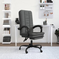 vidaXL Bürostuhl mit Liegefunktion Dunkelgrau Stoff