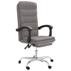 vidaXL Bürostuhl mit Liegefunktion Taupe Stoff