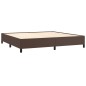 Bettgestell Braun 200x200 cm Kunstleder Bettgestell Braun 200x200 cm Kunstleder