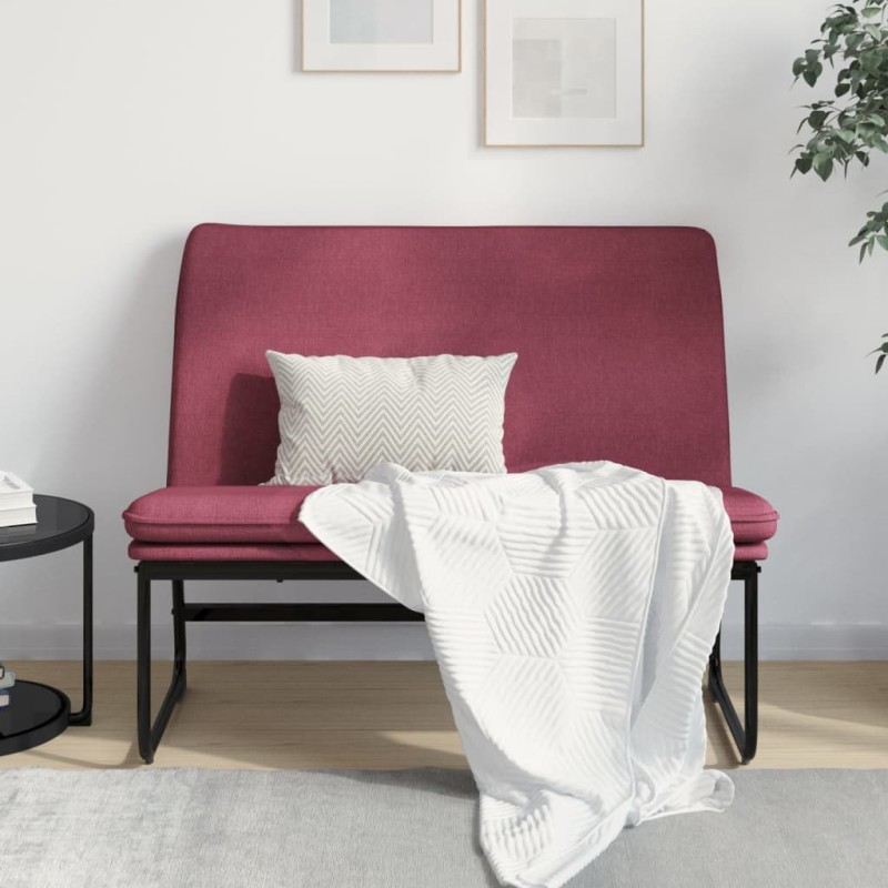 vidaXL Sitzbank Weinrot 100x75x76 cm Stoff vidaXL Sitzbank Weinrot 100x75x76 cm Stoff