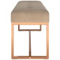 vidaXL Sitzbank Beige 110x36x45 cm Samt