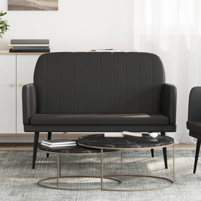 vidaXL Sitzbank Schwarz 107x80x81 cm Kunstleder vidaXL Sitzbank Schwarz 107x80x81 cm Kunstleder