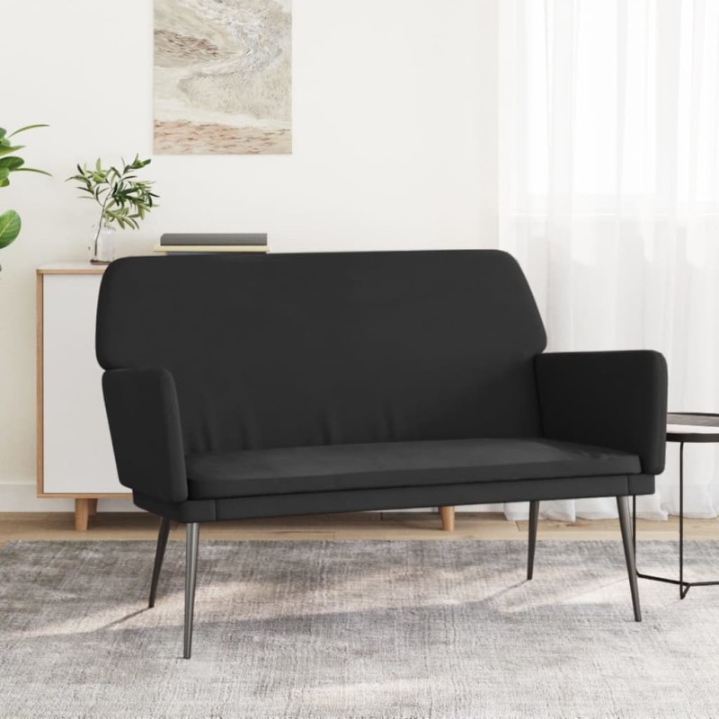 vidaXL Sitzbank Schwarz 108x79x79 cm Samt vidaXL Sitzbank Schwarz 108x79x79 cm Samt