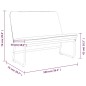 vidaXL Sitzbank Taupe 100x75x76 cm Stoff vidaXL Sitzbank Taupe 100x75x76 cm Stoff