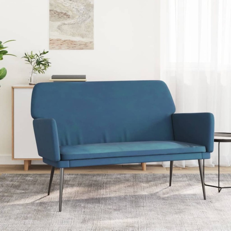 vidaXL Sitzbank Blau 108x79x79 cm Samt vidaXL Sitzbank Blau 108x79x79 cm Samt