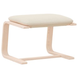 vidaXL Fußhocker Creme 51x41x40 cm Stoff
