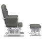 vidaXL Schaukelsessel mit Hocker Gleitend Dunkelgrau Stoff vidaXL Schaukelsessel mit Hocker Gleitend Dunkelgrau Stoff
