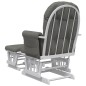 vidaXL Schaukelsessel mit Hocker Gleitend Dunkelgrau Stoff vidaXL Schaukelsessel mit Hocker Gleitend Dunkelgrau Stoff