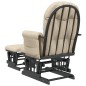 vidaXL Schaukelsessel mit Hocker Gleitend Cremeweiß Stoff vidaXL Schaukelsessel mit Hocker Gleitend Cremeweiß Stoff