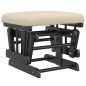 vidaXL Schaukelsessel mit Hocker Gleitend Cremeweiß Stoff vidaXL Schaukelsessel mit Hocker Gleitend Cremeweiß Stoff