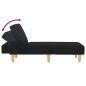 vidaXL Chaiselongue Schwarz Stoff vidaXL Chaiselongue Schwarz Stoff