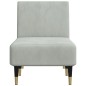 vidaXL Chaiselongue Hellgrau Samt vidaXL Chaiselongue Hellgrau Samt