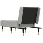 vidaXL Chaiselongue Hellgrau Samt vidaXL Chaiselongue Hellgrau Samt