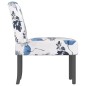 vidaXL Polsterstuhl Blau Blumenmuster Stoff vidaXL Polsterstuhl Blau Blumenmuster Stoff