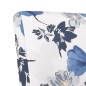 vidaXL Polsterstuhl Blau Blumenmuster Stoff vidaXL Polsterstuhl Blau Blumenmuster Stoff