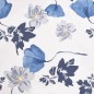vidaXL Polsterstuhl Blau Blumenmuster Stoff vidaXL Polsterstuhl Blau Blumenmuster Stoff
