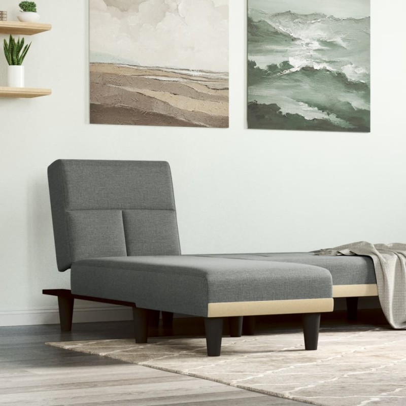 vidaXL Chaiselongue Dunkelgrau Stoff vidaXL Chaiselongue Dunkelgrau Stoff