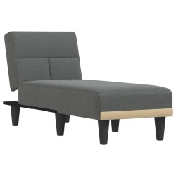 vidaXL Chaiselongue Dunkelgrau Stoff