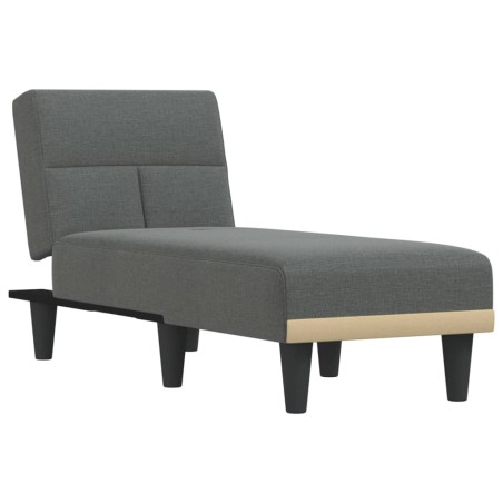 vidaXL Chaiselongue Dunkelgrau Stoff