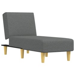vidaXL Chaiselongue Dunkelgrau Stoff