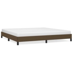 Bettgestell Dunkelbraun 200x200 cm Stoff