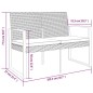 vidaXL Gartenbank 2-Sitzer mit Kissen Braun PP-Rattan vidaXL Gartenbank 2-Sitzer mit Kissen Braun PP-Rattan