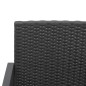 vidaXL Gartenbank 3-Sitzer mit Kissen Schwarz PP-Rattan vidaXL Gartenbank 3-Sitzer mit Kissen Schwarz PP-Rattan
