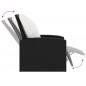 vidaXL Gartensessel Verstellbar mit Kissen Schwarz Poly Rattan vidaXL Gartensessel Verstellbar mit Kissen Schwarz Poly Rattan