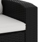 vidaXL Gartensessel Verstellbar mit Kissen Schwarz Poly Rattan vidaXL Gartensessel Verstellbar mit Kissen Schwarz Poly Rattan