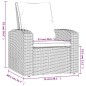 vidaXL Gartensessel Verstellbar mit Kissen Schwarz Poly Rattan vidaXL Gartensessel Verstellbar mit Kissen Schwarz Poly Rattan