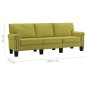 vidaXL 3-Sitzer-Sofa Grün Stoff vidaXL 3-Sitzer-Sofa Grün Stoff