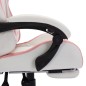 vidaXL Gaming-Stuhl mit RGB LED-Leuchten Rosa und Weiß Kunstleder vidaXL Gaming-Stuhl mit RGB LED-Leuchten Rosa und Weiß Kunstleder