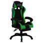 vidaXL Gaming-Stuhl mit RGB LED-Leuchten Grün und Schwarz Kunstleder vidaXL Gaming-Stuhl mit RGB LED-Leuchten Grün und Schwarz Kunstleder