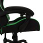 vidaXL Gaming-Stuhl mit RGB LED-Leuchten Grün und Schwarz Kunstleder vidaXL Gaming-Stuhl mit RGB LED-Leuchten Grün und Schwarz Kunstleder