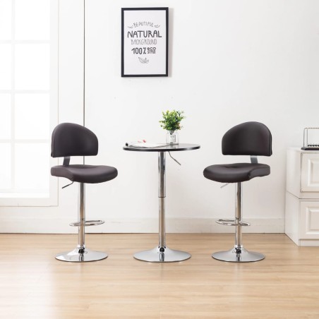 vidaXL Barhocker 2 Stk. Braun Kunstleder 