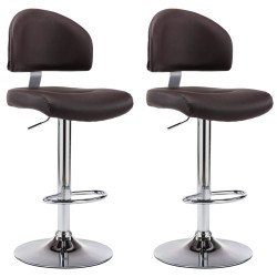 vidaXL Barhocker 2 Stk. Braun Kunstleder 