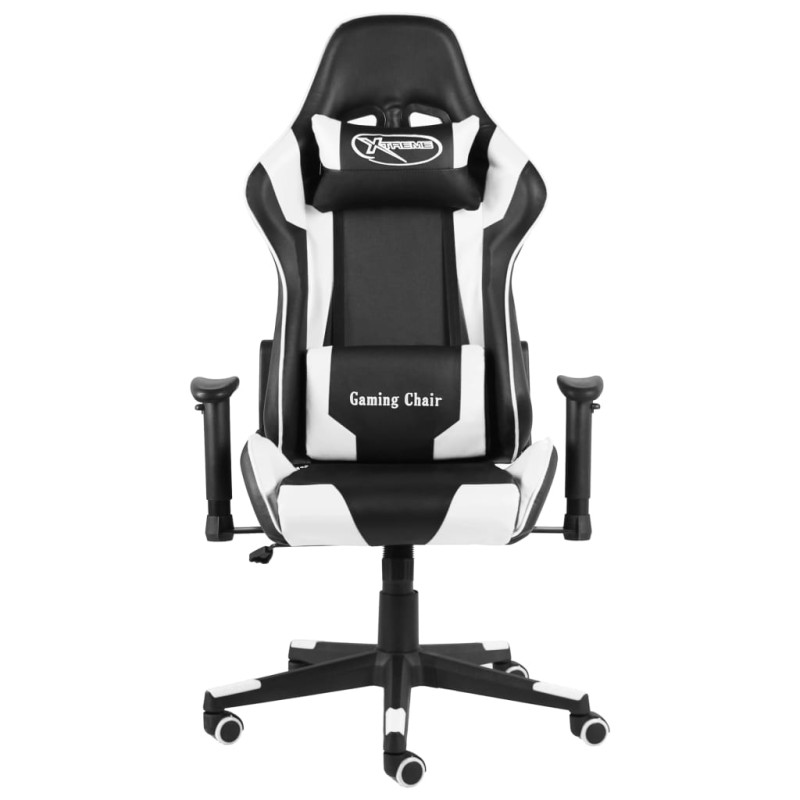 vidaXL Gaming-Stuhl Drehbar Weiß PVC vidaXL Gaming-Stuhl Drehbar Weiß PVC
