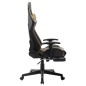 vidaXL Gaming-Stuhl mit Fußstütze Schwarz und Golden Kunstleder vidaXL Gaming-Stuhl mit Fußstütze Schwarz und Golden Kunstleder