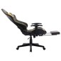 vidaXL Gaming-Stuhl mit Fußstütze Schwarz und Golden Kunstleder vidaXL Gaming-Stuhl mit Fußstütze Schwarz und Golden Kunstleder