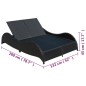 vidaXL Doppel-Sonnenliege mit Auflage Poly Rattan Schwarz vidaXL Doppel-Sonnenliege mit Auflage Poly Rattan Schwarz
