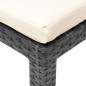 vidaXL Sonnenliege mit Auflage Poly Rattan Schwarz vidaXL Sonnenliege mit Auflage Poly Rattan Schwarz