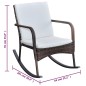 vidaXL Garten-Schaukelstuhl Braun Poly Rattan vidaXL Garten-Schaukelstuhl Braun Poly Rattan
